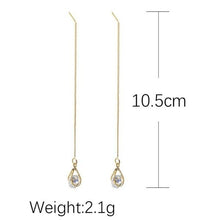 Load image into Gallery viewer, Zircon Water Drop Earrings
