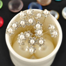 Load image into Gallery viewer, 20Pcs Wedding Bridal Pearl Flower Crystal Hair Pins Clips Bridesmaid
