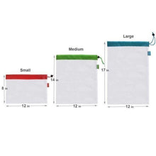Load image into Gallery viewer, Reusable Grocery Shopping Fruit Vegetable Toys Storage Mesh Produce Bag
