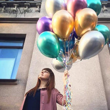Load image into Gallery viewer, Glossy Metal Pearl Latex Thick  Balloons
