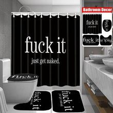 Load image into Gallery viewer, 4PCS Bathroom Set Waterproof Shower Curtain Non-slip Mats Bath Carpets Toilet Seat Cover Floor Mat Bathroom Decor
