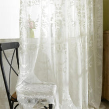 Load image into Gallery viewer, Luxurious Embroidered White Sheer Curtains
