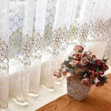 Load image into Gallery viewer, Floral Sheer Tulle Curtains
