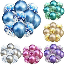 Load image into Gallery viewer, 12inch Mixed Gold Confetti Balloons sets
