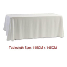 Load image into Gallery viewer, Classic Black &amp; White Table Cover Cloth Banquet Wedding Birhtday Party 145x145CM
