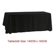 Load image into Gallery viewer, Classic Black &amp; White Table Cover Cloth Banquet Wedding Birhtday Party 145x145CM
