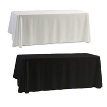 Load image into Gallery viewer, Classic Black &amp; White Table Cover Cloth Banquet Wedding Birhtday Party 145x145CM
