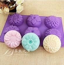 Load image into Gallery viewer, 6 Cavities Sunflower Muffin Cups Cupcake Pans Silicone Cake Baking Mold Craft Art Handmade Soap Molds
