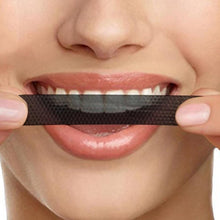 Load image into Gallery viewer, Black Teeth Whitening Strips Activated Charcoal (14 Pouches)
