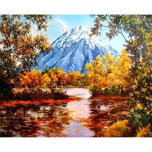 Load image into Gallery viewer, Autumn &amp; Winter Moutain - 5D™ Diamond Painting Kit
