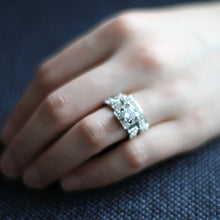 Load image into Gallery viewer, 925 Sterling Silver Natural Gemstone Ring Set

