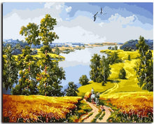 Load image into Gallery viewer, Peaceful Countryside - Painting By Numbers
