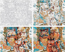 Load image into Gallery viewer, "Be Together" Owls - Painting By Numbers
