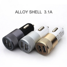 Load image into Gallery viewer, 2-Port Dual Metalic USB Universal Car Charger
