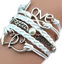 Load image into Gallery viewer, Multilayer Infinity Friendship Leather Bracelet
