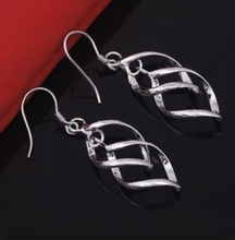Load image into Gallery viewer, Elegant Silver Plated Dangle Drop Party Earrings
