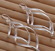 Load image into Gallery viewer, Elegant Silver Plated Dangle Drop Party Earrings
