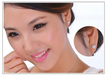 Load image into Gallery viewer, 8 MM Rhinestone Flower Bud Ball Stud Earrings
