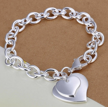Load image into Gallery viewer, 925 Silver Heart Pendant Classic Stylish Bracelet
