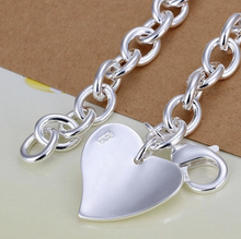 Load image into Gallery viewer, 925 Silver Heart Pendant Classic Stylish Bracelet
