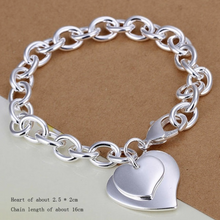 Load image into Gallery viewer, 925 Silver Heart Pendant Classic Stylish Bracelet
