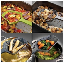 Load image into Gallery viewer, Large Scoop Colander Pasta Heat Resistant Strainer
