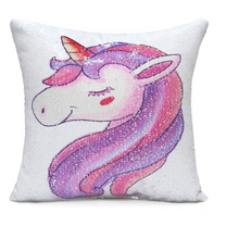 Load image into Gallery viewer, Reversible Unicorn Printed Mermaid Sequins Pillowcase

