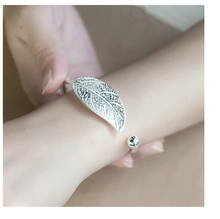 Load image into Gallery viewer, 925 Sterling Silver Adjustable Leaves Bangle
