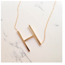 Load image into Gallery viewer, Large Alphabet Initial Oversized Necklace
