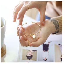 Load image into Gallery viewer, Knot Bracelet with Personalized Initial Letters
