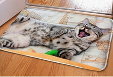 Load image into Gallery viewer, 3D Cat Print Welcome Floor Anti-Slip Mat
