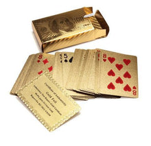 Load image into Gallery viewer, 24k Gold Foil Playing Cards - with Certificate
