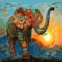 Load image into Gallery viewer, Elephant Sunrise - Painting By Numbers
